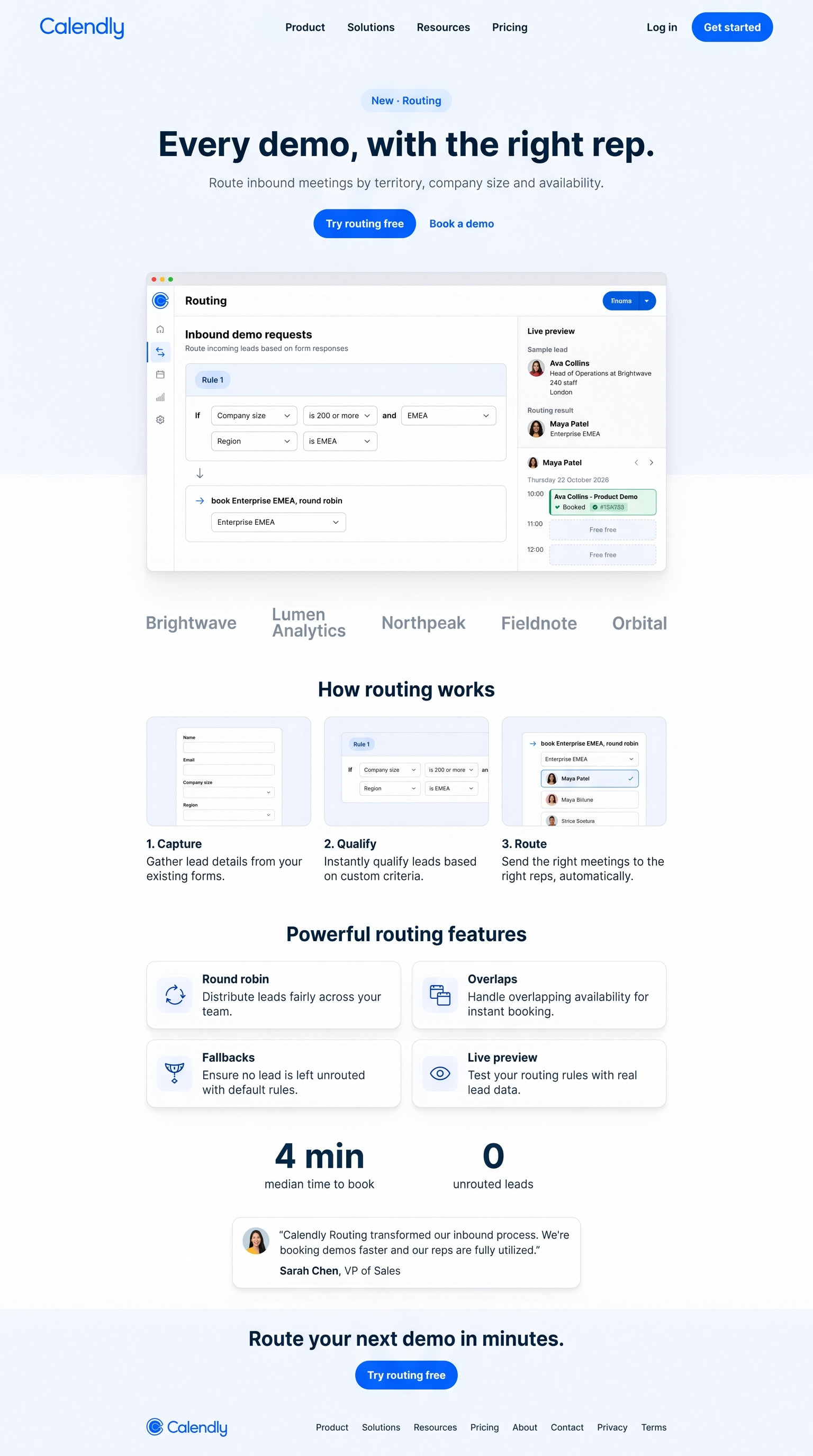 A launch page that sells the feature