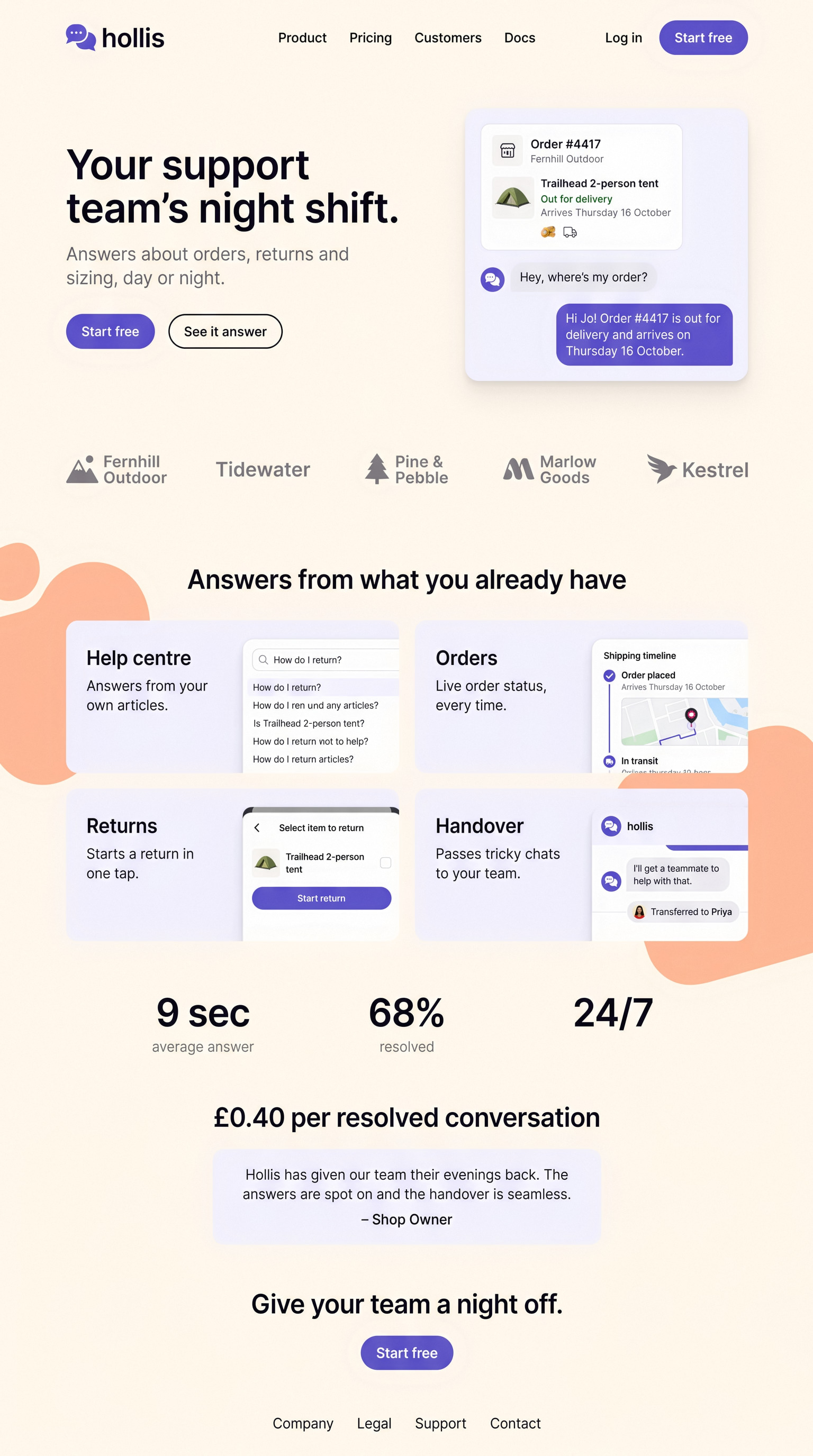 A homepage with a personality