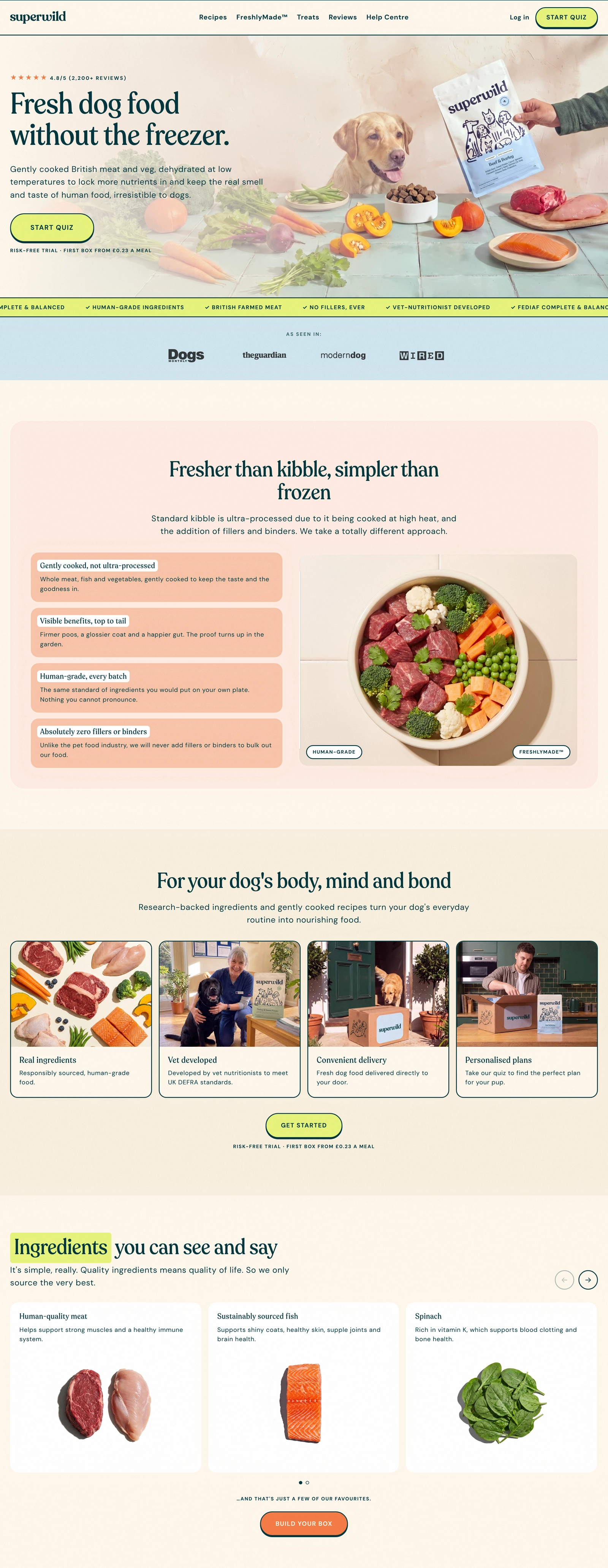 Superwild: Fresh dog food, explained simply