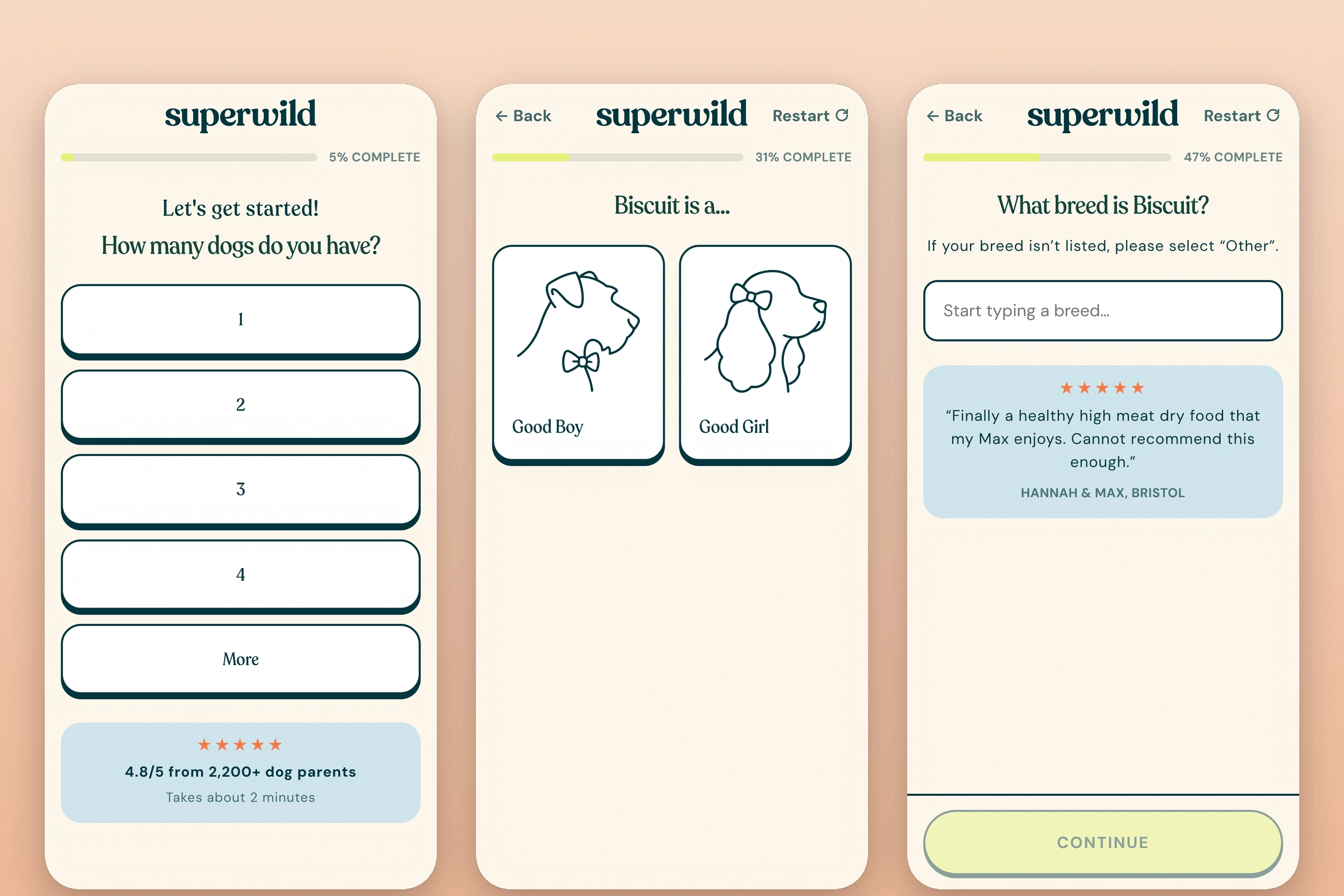 Superwild: A quiz that builds the plan