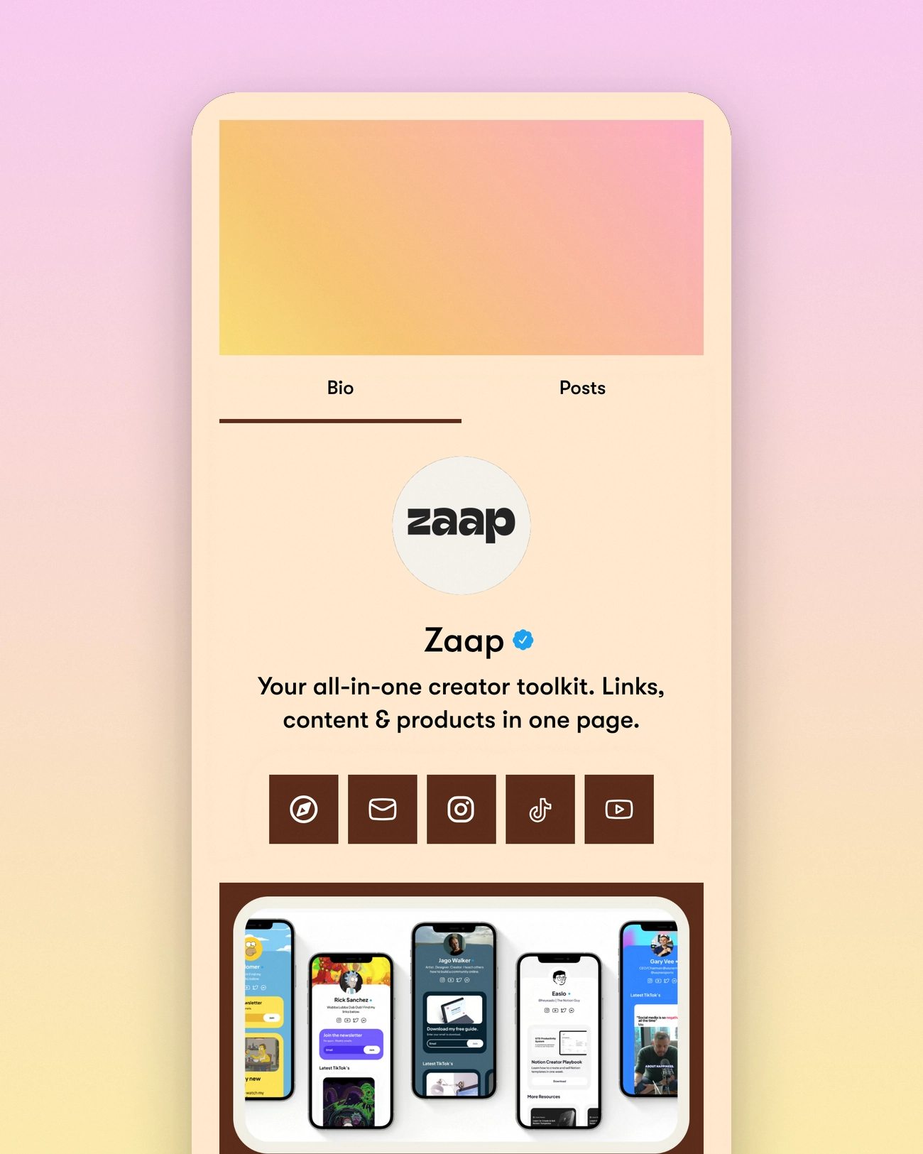 Zaap: Pages built on Zaap (2)