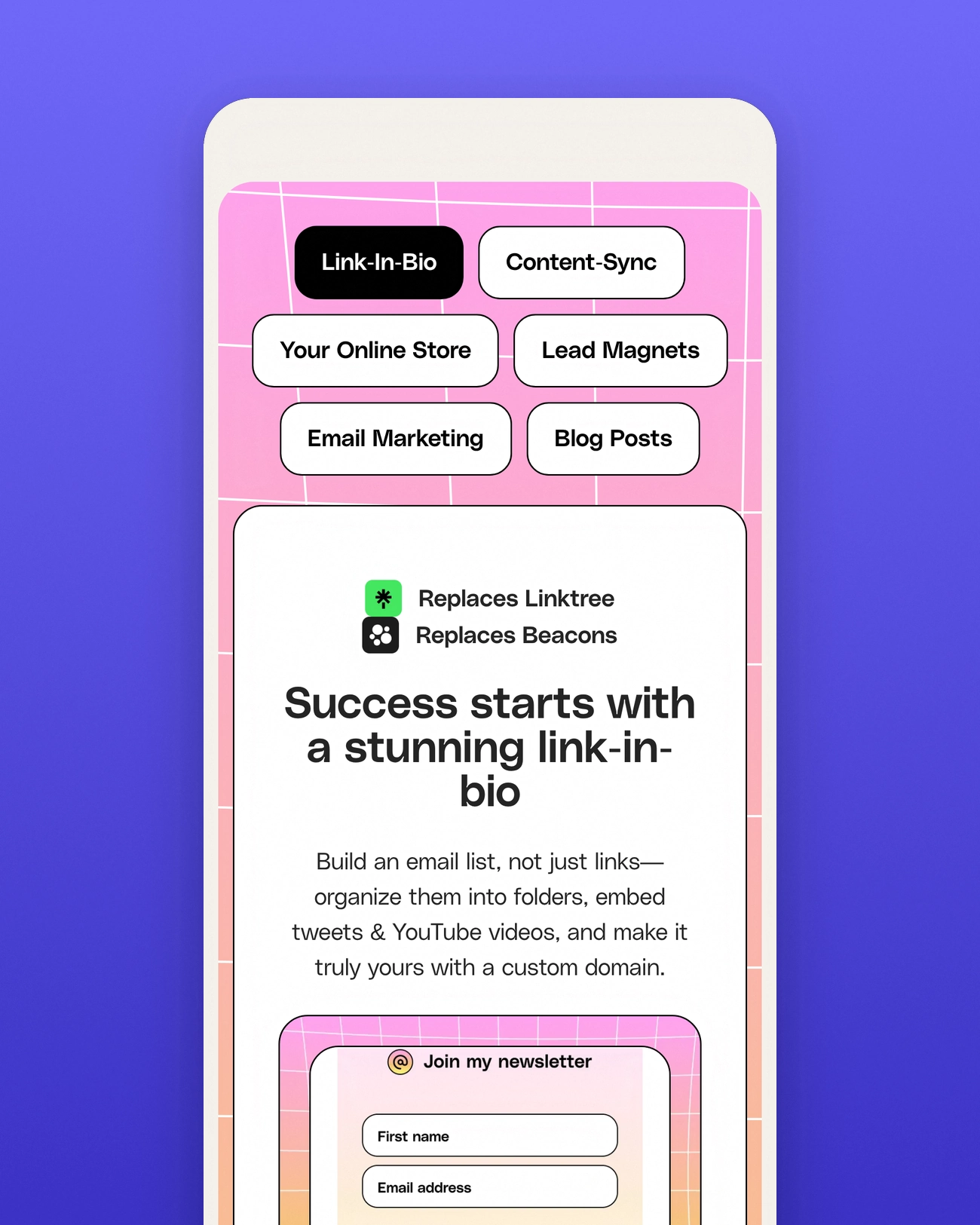 Zaap: The same site on a small screen